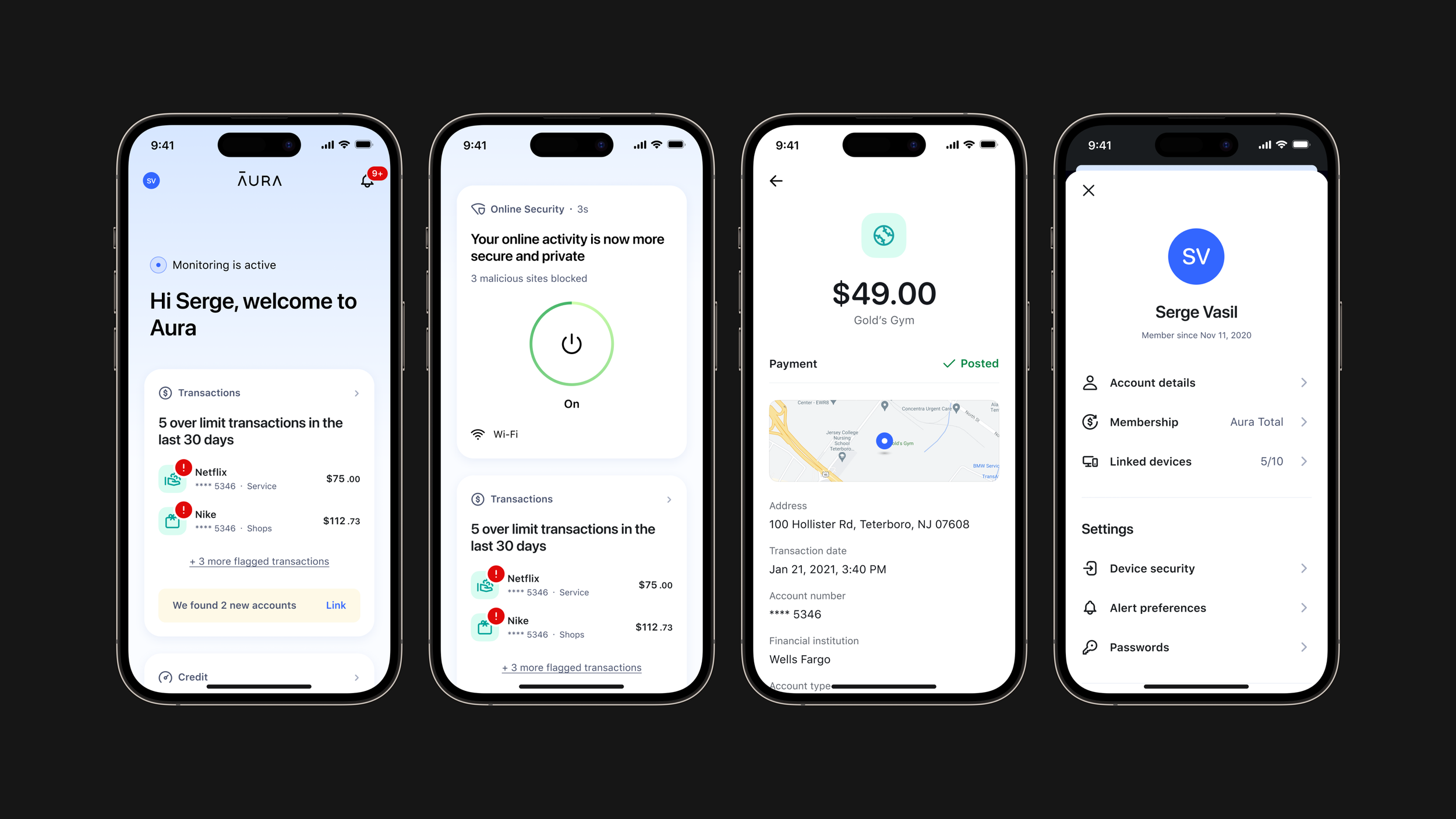 Aura — mobile categories