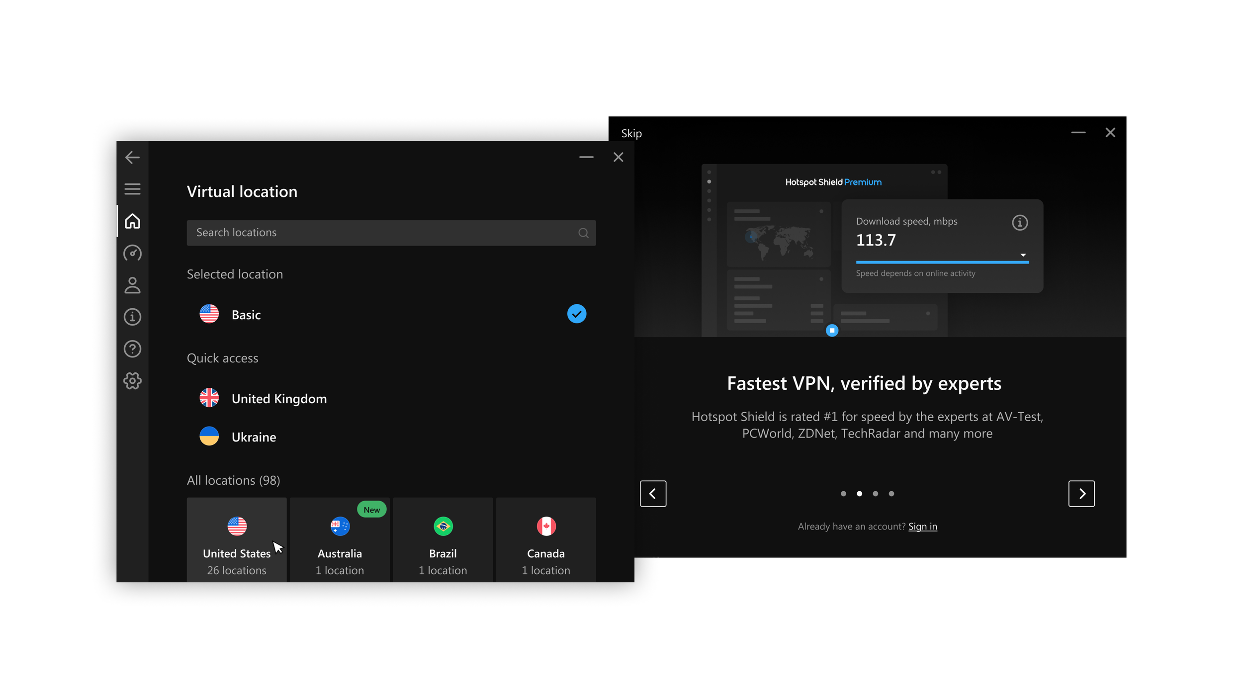 Hotspot Shield — features