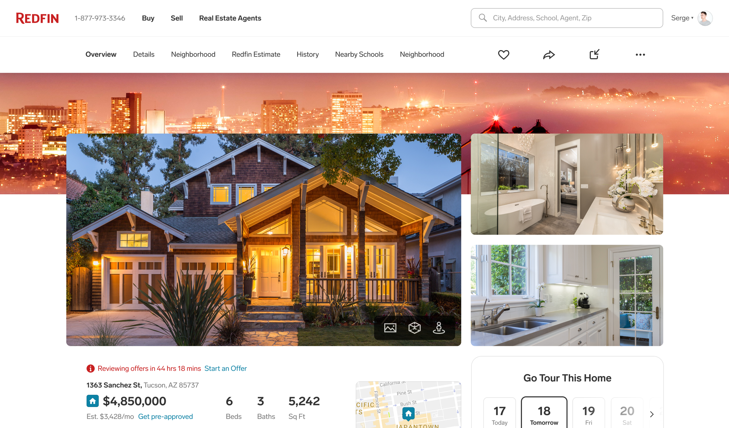 Redfin — desktop listing detail page